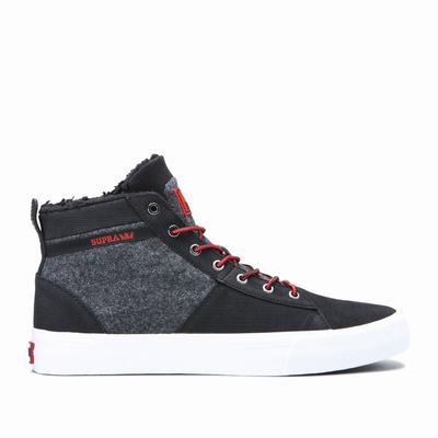 Női Supra STACKS MID Magasszárú Cipő HU278431 Fekete/Szürke